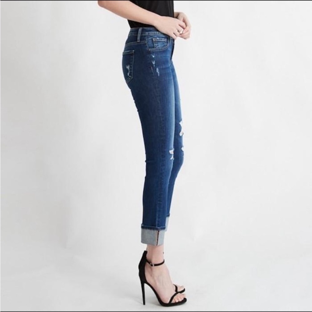 Flying Monkey High Rise Ripped Cuffed Stretch Skinny Jeans Size 30 - Picture 14 of 14